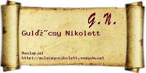 Gulácsy Nikolett névjegykártya